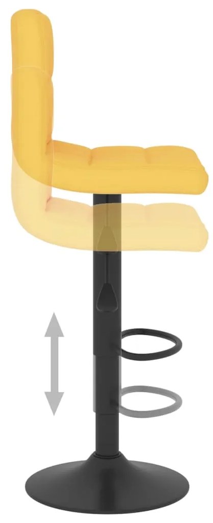 vidaXL Σκαμπό Μπαρ 2 τεμ. Μουσταρδί Υφασμάτινα