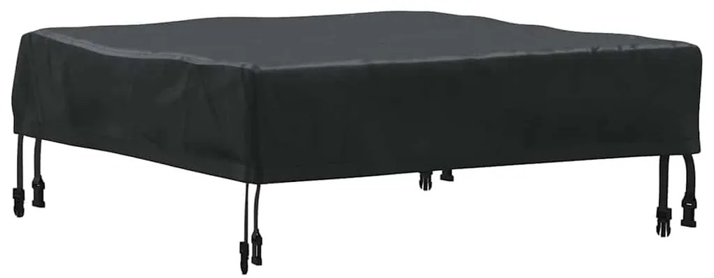 vidaXL Κάλυμμα Τραπέζι Μονόχρωμο Μαύρο 62 x 62 x 15 εκ ύφασμα