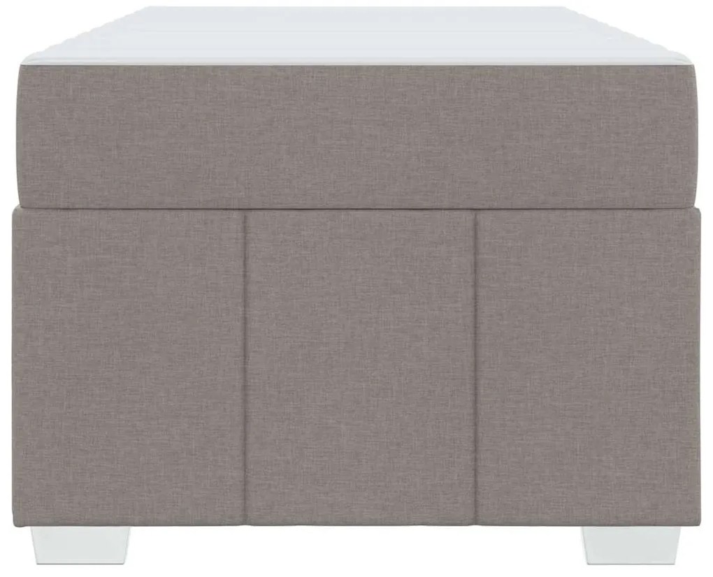vidaXL Σκελετός Κρεβατιού με στρώμα Taupe 90 x 200 cm ύφασμα