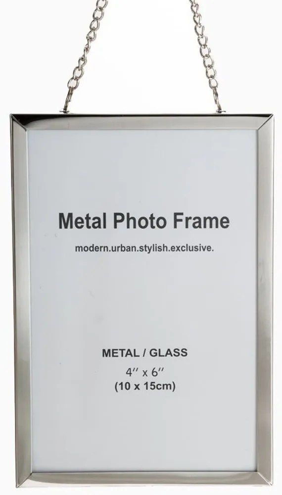 Κορνίζα Με Αλυσίδα 84545 10x15cm Silver Μέταλλο