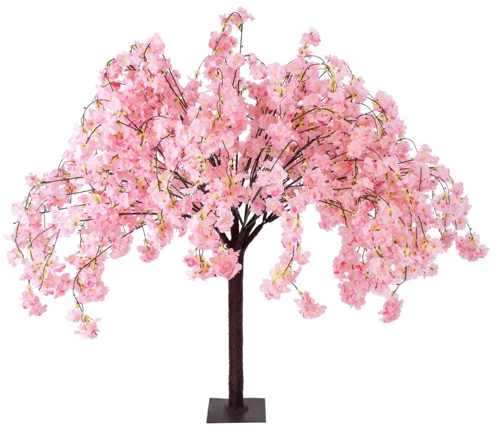 GloboStar® Artificial Garden PINK CHERRY BLOSSOM TREE 20359 Τεχνητό Διακοσμητικό Δέντρο Ροζ Άνθος Κερασιάς Υ140cm