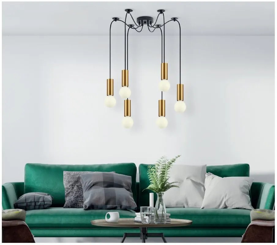 SE21-GM-4-BL6 ADEPT TUBE Gold Matt Pendant+