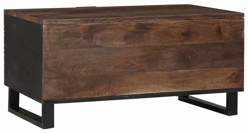vidaXL Τραπεζάκι σαλονιού Καφέ και Μαύρο 80 x 50 x 40 cm