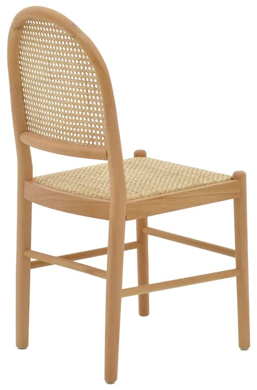 Καρέκλα Alessia pakoworld ξύλο οξιάς-rattan φυσικό 43x40x89εκ - 263-000010