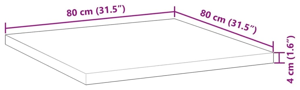 ΕΠΙΦΑΝΕΙΑ ΤΡΑΠΕΖΙΟΥ ΤΕΤΡΑΓΩΝΗ 80X80X4 ΕΚ. ΜΑΣΙΦ ΞΥΛΟ ΑΚΑΚΙΑΣ 4008728