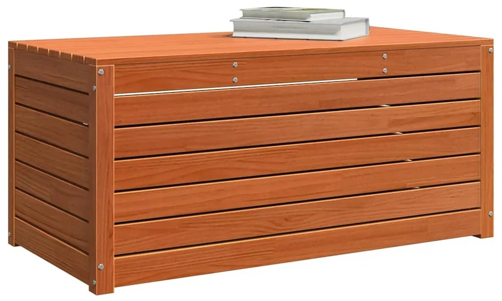 vidaXL Κουτί αποθήκευσης κήπου Καφέ κεριού 101 x 50.5 x 46.5 cm