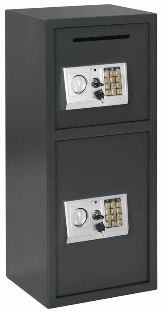 vidaXL Ψηφιακό Ασφαλές Σκούρο γκρι 35 x 31 x 80 εκ. Ατσάλι