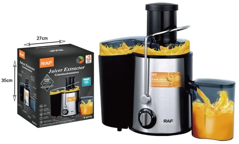 RAF Αποχυμωτής 450ml 280W R.2817S - Juicer Extractor