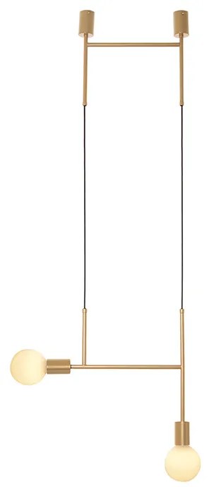 Φωτιστικό Οροφής Δίφωτο Aca Kyoto TNK852P38GD Gold