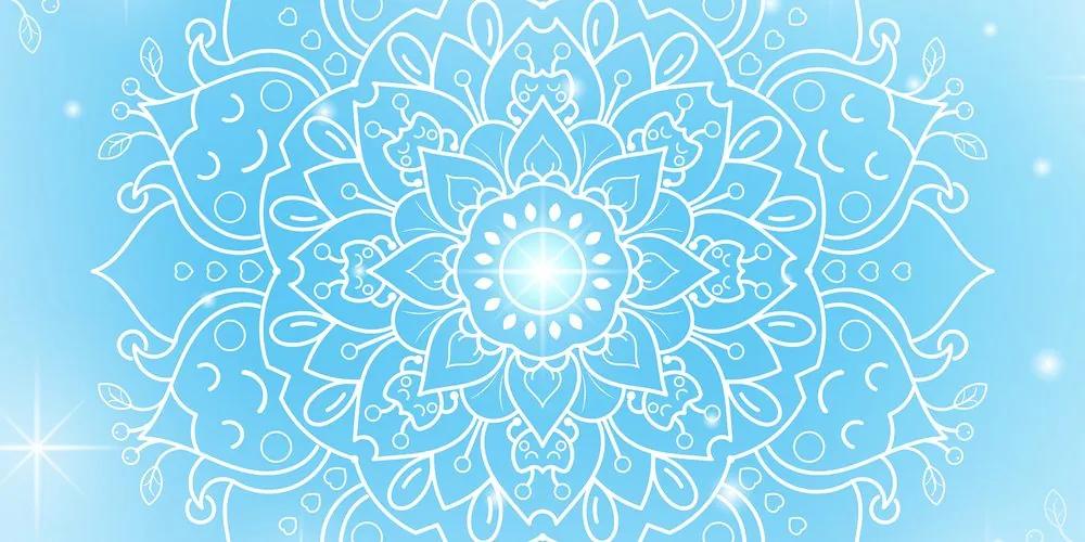 Εικόνα μπλε λουλούδι Μάνταλα - 100x50