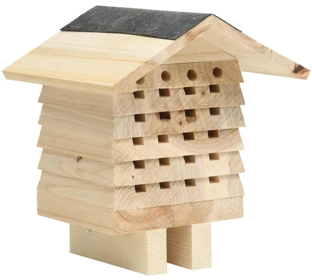 vidaXL Ξενοδοχείο Μελισσών 22 x 20 x 20 εκ. από Μασίφ Ξύλο Ελάτης