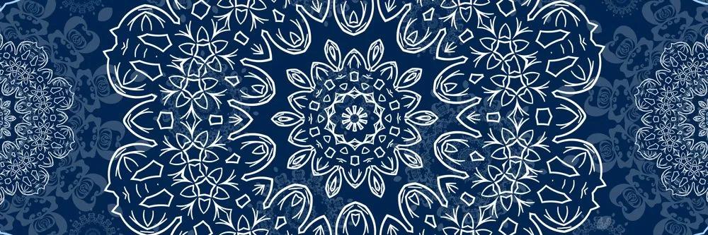 Εικόνα μπλε Μάνταλα με αφηρημένο σχέδιο - 150x50