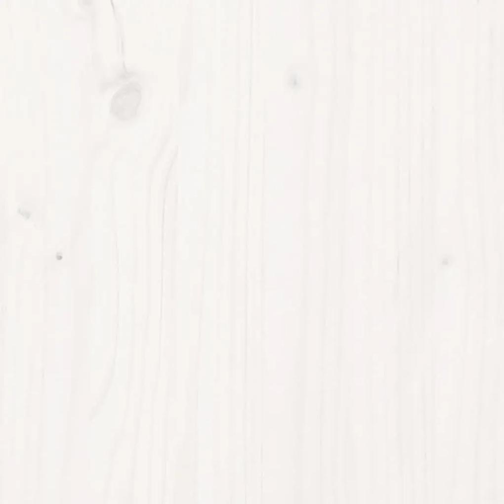 Τραπεζάκι Σαλονιού Λευκό Ø 40x60 εκ. από Μασίφ Ξύλο Πεύκου - Λευκό