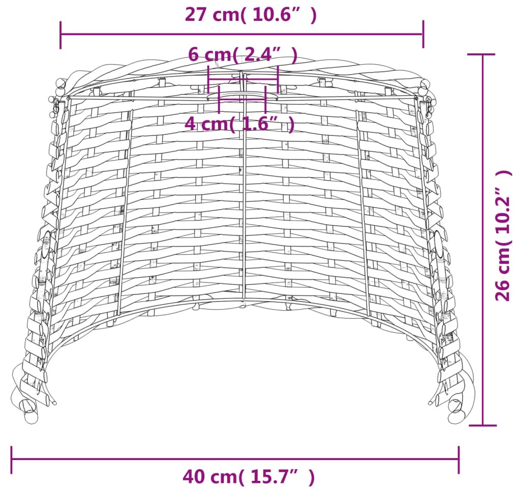 ΚΑΠΕΛΟ ΦΩΤΙΣΤΙΚΟΥ ΟΡΟΦΗΣ ΛΕΥΚΟ Ø40X26 ΕΚ. ΑΠΟ WICKER 364369