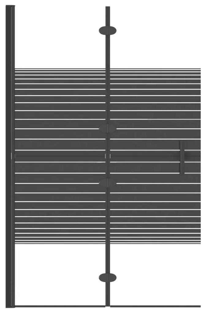 vidaXL Καμπίνα Μπανιέρας Πτυσσόμενη Μαύρη 80 x 140 εκ. από ESG