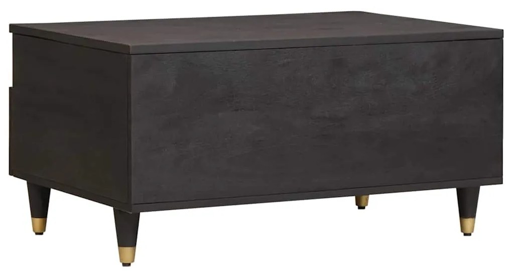 vidaXL Τραπεζάκι σαλονιού Μαύρο 80 x 54 x 40 εκ Στερεό ξύλο μάνγκο