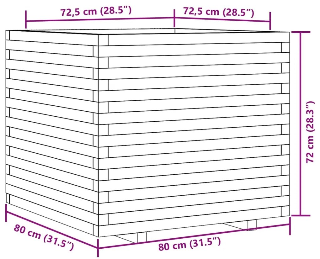 ΖΑΡΝΤΙΝΙΕΡΑ ΛΕΥΚΗ 80X80X72 ΕΚ. ΑΠΟ ΜΑΣΙΦ ΞΥΛΟ ΠΕΥΚΟΥ 3282625