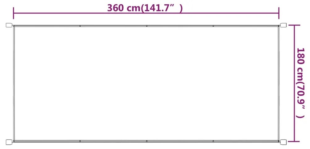 Τέντα Κάθετη Taupe 180 x 360 εκ. από Ύφασμα Oxford - Μπεζ-Γκρι