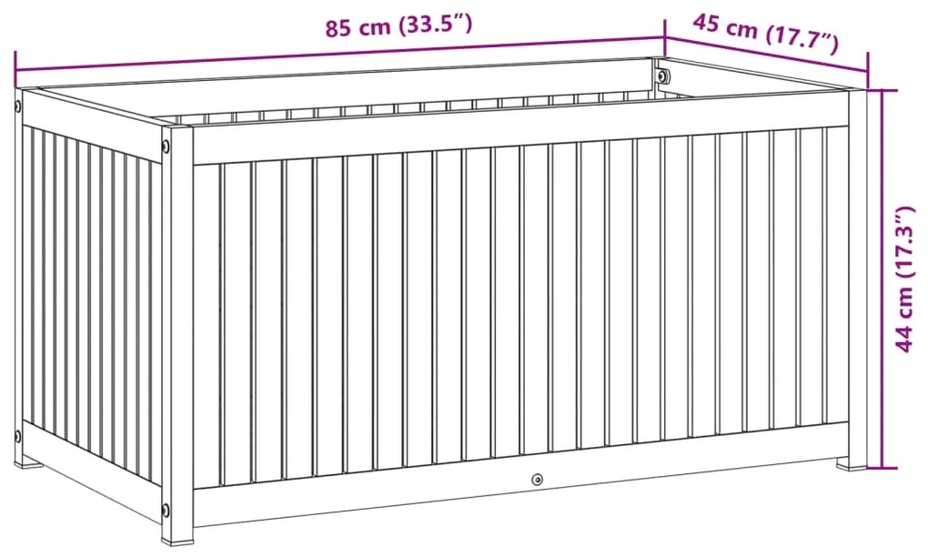 ΖΑΡΝΤΙΝΙΕΡΑ ΚΗΠΟΥ 85X45X44 ΕΚ. ΜΑΣΙΦ ΞΥΛΟ ΑΚΑΚΙΑΣ/ΑΤΣΑΛΙ 367611