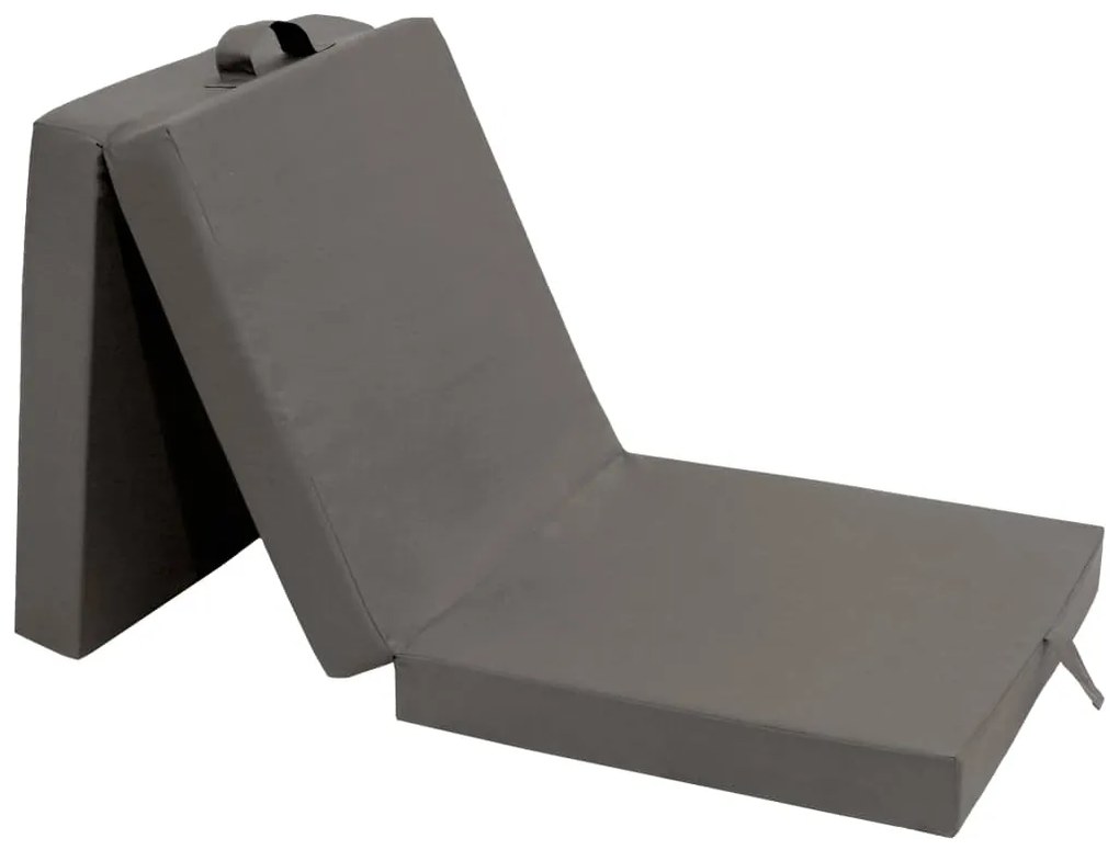 vidaXL 282826 Trifold Foam Mattress 190 x 70 x 9 cm Grey