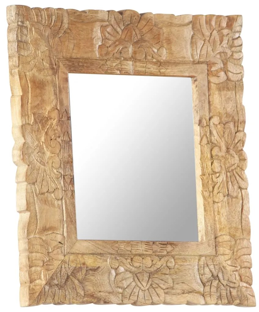 vidaXL Καθρέφτης 50 x 50 εκ. από Μασίφ Ξύλο Μάνγκο