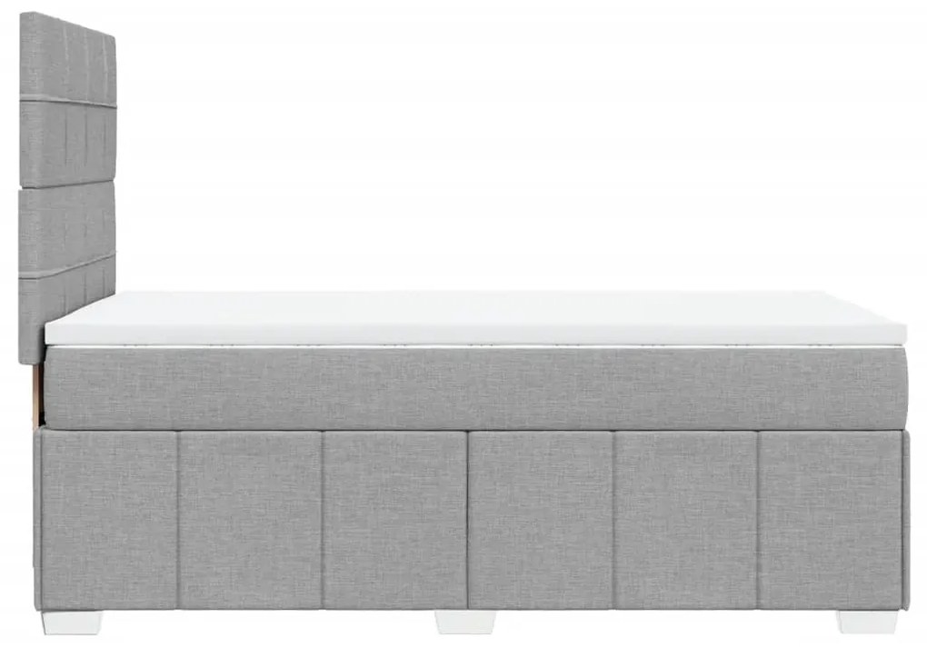 ΚΡΕΒΑΤΙ BOXSPRING ΜΕ ΣΤΡΩΜΑ ΑΝΟΙΧΤΟ ΓΚΡΙ 90X200 ΕΚ. ΥΦΑΣΜΑΤΙΝΟ 3291551