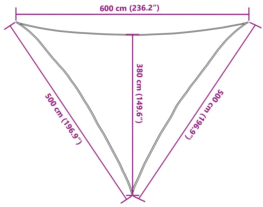 Πανί Σκίασης Λευκό 5 x 5 x 6 μ. από HDPE 160 γρ./μ² - Λευκό