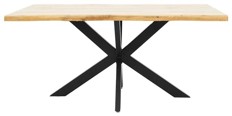 Tραπέζι Gilman pakoworld MDF sonoma-μαύρο 180x90x75εκ - 235-000022