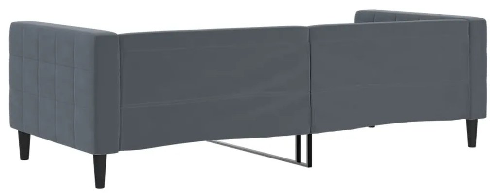 vidaXL Καναπές Κρεβάτι Σκούρο Γκρι 90 x 200 εκ. Βελούδινος
