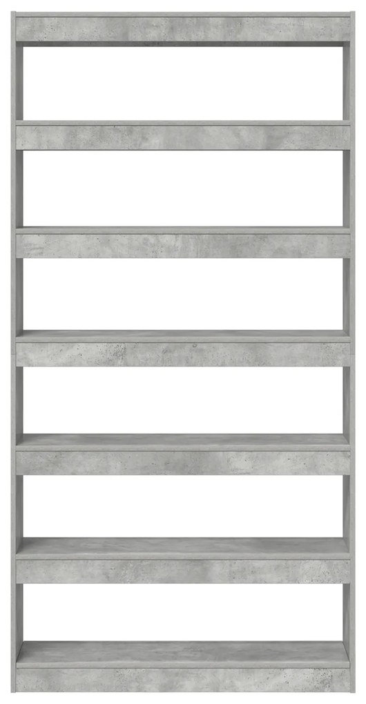 vidaXL Βιβλιοθήκη Γκρι Επεξεργασμένο ξύλο 100 x 30 x 198 εκ. Βιβλιοθήκη