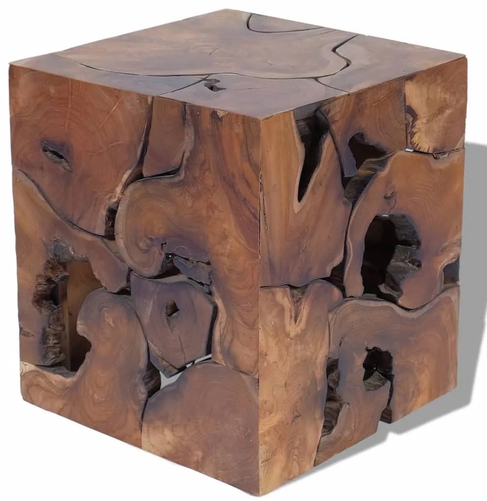 vidaXL Σκαμπό 4 τεμ. Καφέ 40x40x45 εκ. από Μασίφ Ξύλο Teak