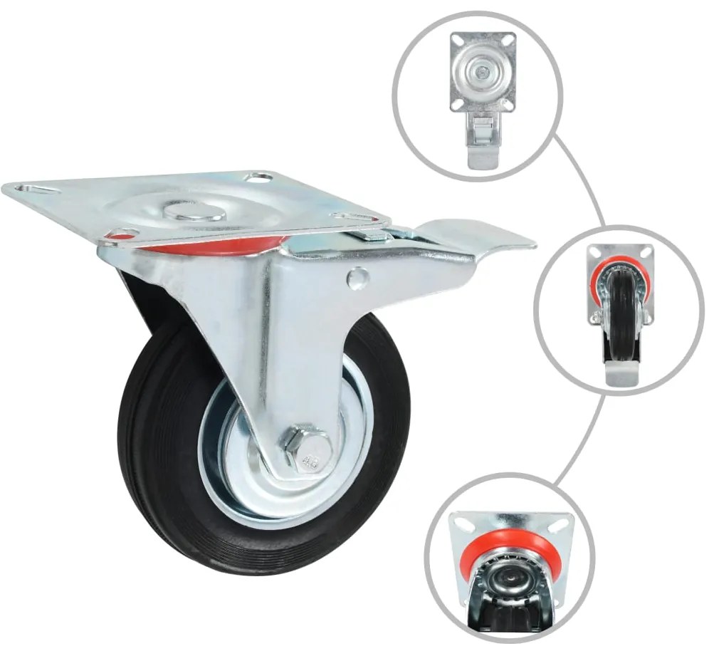 vidaXL Ρόδες Περιστρεφόμενες 32 τεμ. 100 χιλ.