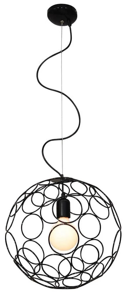 Φωτιστικό Οροφής Κρεμαστό HL-3589-S 77-4082 Aline Black Φ50 Homelighting Metal