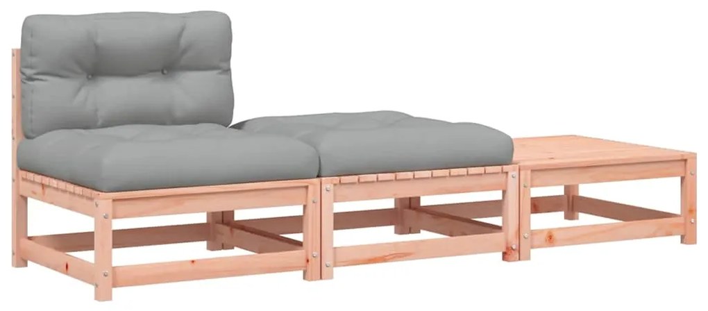 vidaXL Καναπές Κήπου Χωρίς Μπράτσα με Μαξιλάρια και Υποπόδια