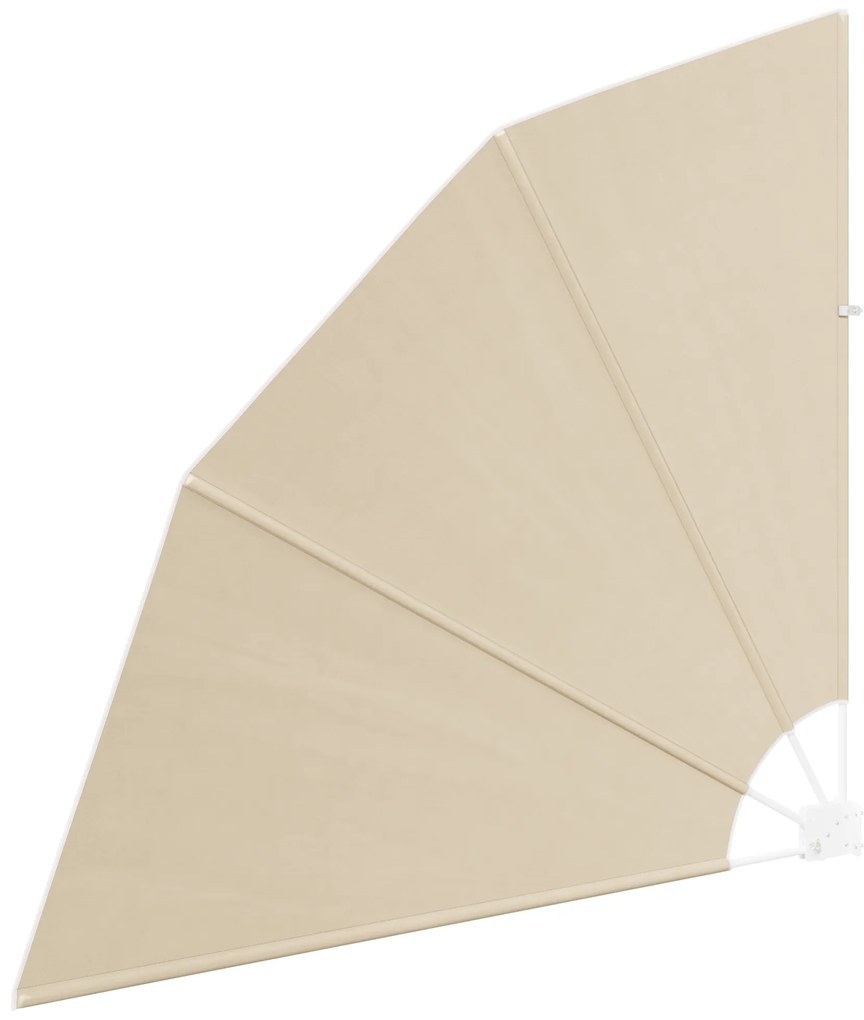 vidaXL Αδιάφανο σκίαστρο μπαλκονιού Μπεζ 140 x 140 cm ύφασμα