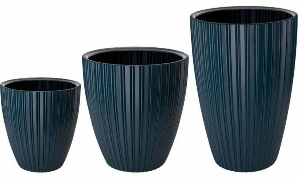 Βάζο Λουλουδιών Garden ID Fancy Μπλε πολυαιθυλένιο 40 x 42 cm