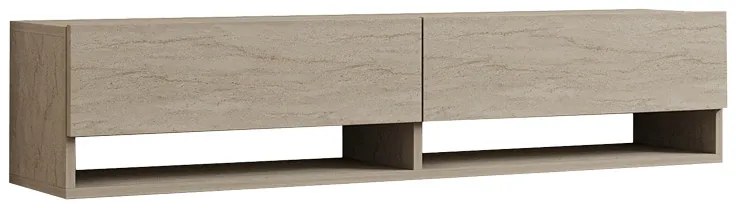 Intrahome Έπιπλο τηλεόρασης επιτοίχιο Melosa Intrahome σε όψη τραβερτίνας 141x30x31εκ | SKU: INTRAPA-231111642