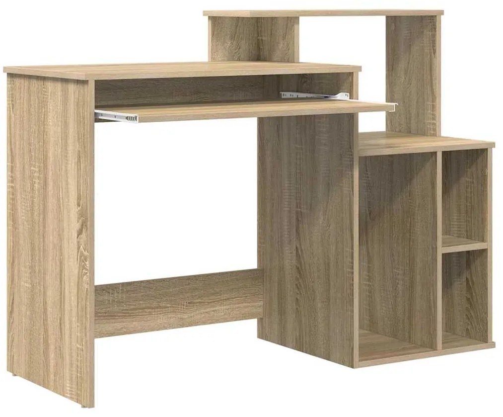 vidaXL Γραφείο Δρύς Sonoma 120,5 x 44 x 88,5 εκ Επεξεργασμένο ξύλο