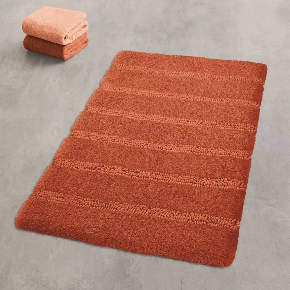 Πατάκι Μπάνιου Monrovia Terracotta Kleine Wolke 80x140 Πολυέστερ