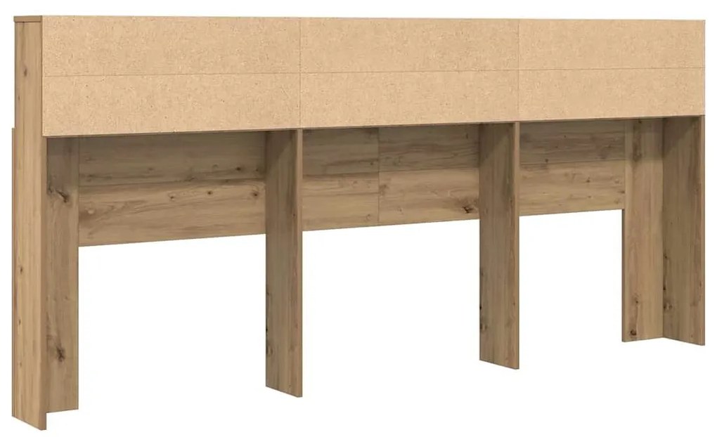 vidaXL Κρεβάτι με Κεφαλάρι με ράφι artisan δρυς 220 x 19 x 101.5 εκ