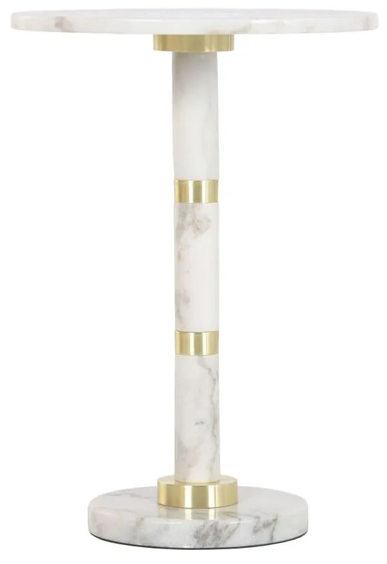 Βοηθητικό Τραπέζι Home ESPRIT Λευκό Χρυσό 41 X 41 X 58 CM