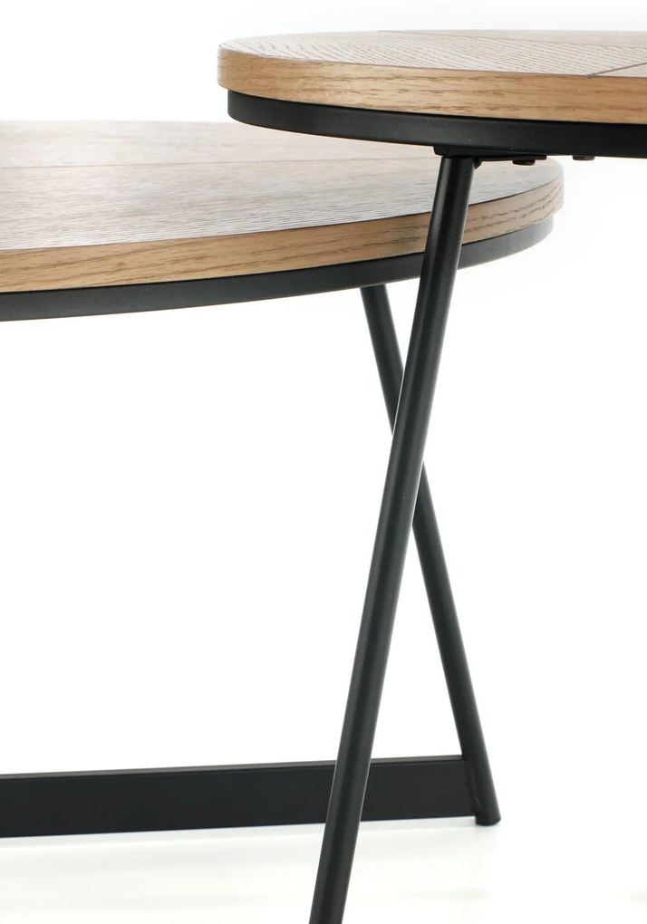 KARIDA c. table natural oak / black DIOMMI V-CH-KARIDA-LAW