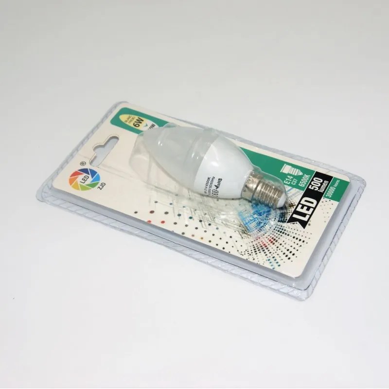 LED ΛΑΜΠΑ E14 C37 6W 500Lm 6500K LI-LA-6541-LI-LA-6541