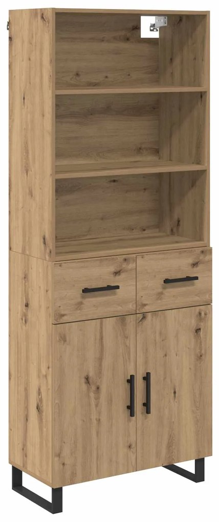 vidaXL Highboard Artisan Oak 69,5 x 34 x 180 εκ. Επεξεργασμένο ξύλο