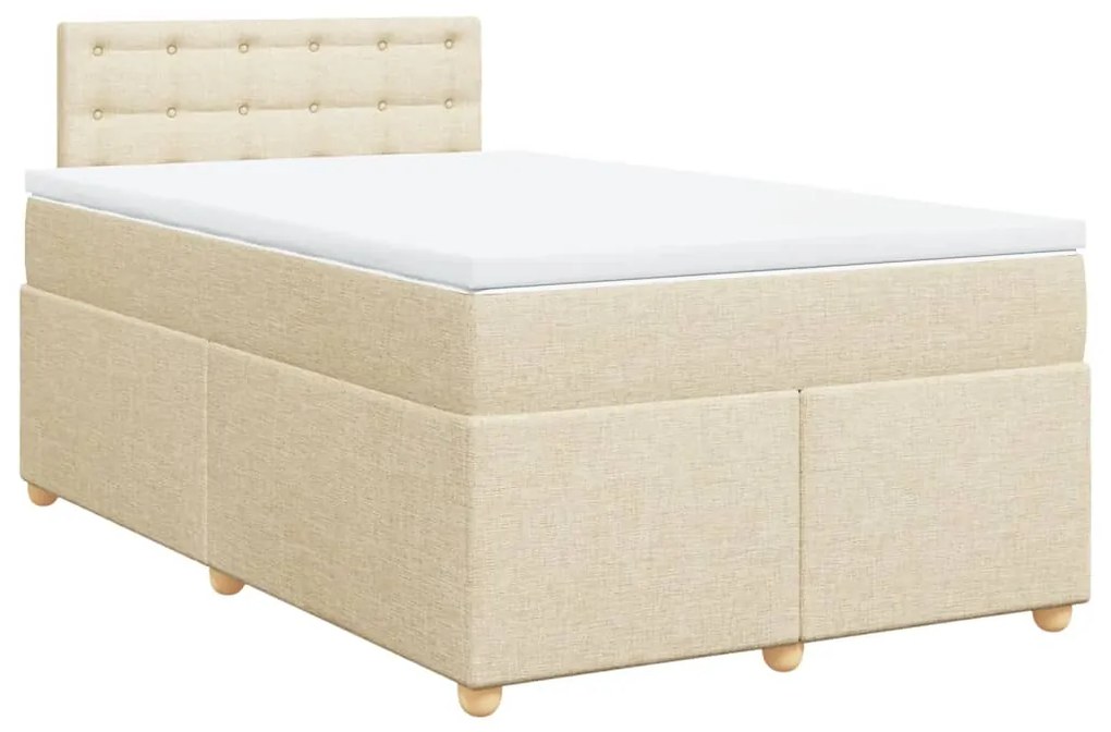 ΚΡΕΒΑΤΙ BOXSPRING ΜΕ ΣΤΡΩΜΑ ΚΡΕΜ 120X200 ΕΚ. ΥΦΑΣΜΑΤΙΝΟ 3286666