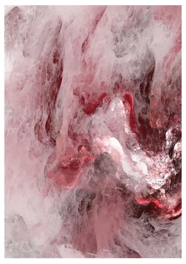 Πίνακας Σε Καμβά Breken 1 021077 60x90cm Red-Pink Κάθετοι Ξύλο,Καμβάς