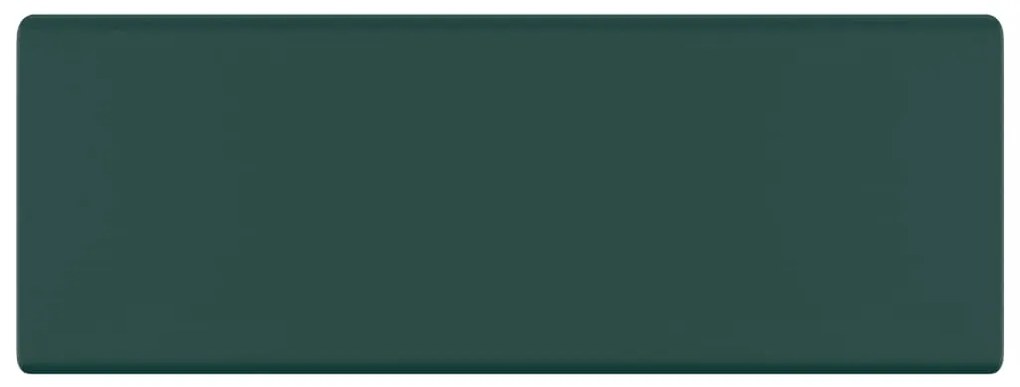 vidaXL Νιπτήρας με Υπερχείλ. Τετράγωνο Σκ Πράσινο Ματ 41x41εκ Κεραμικό