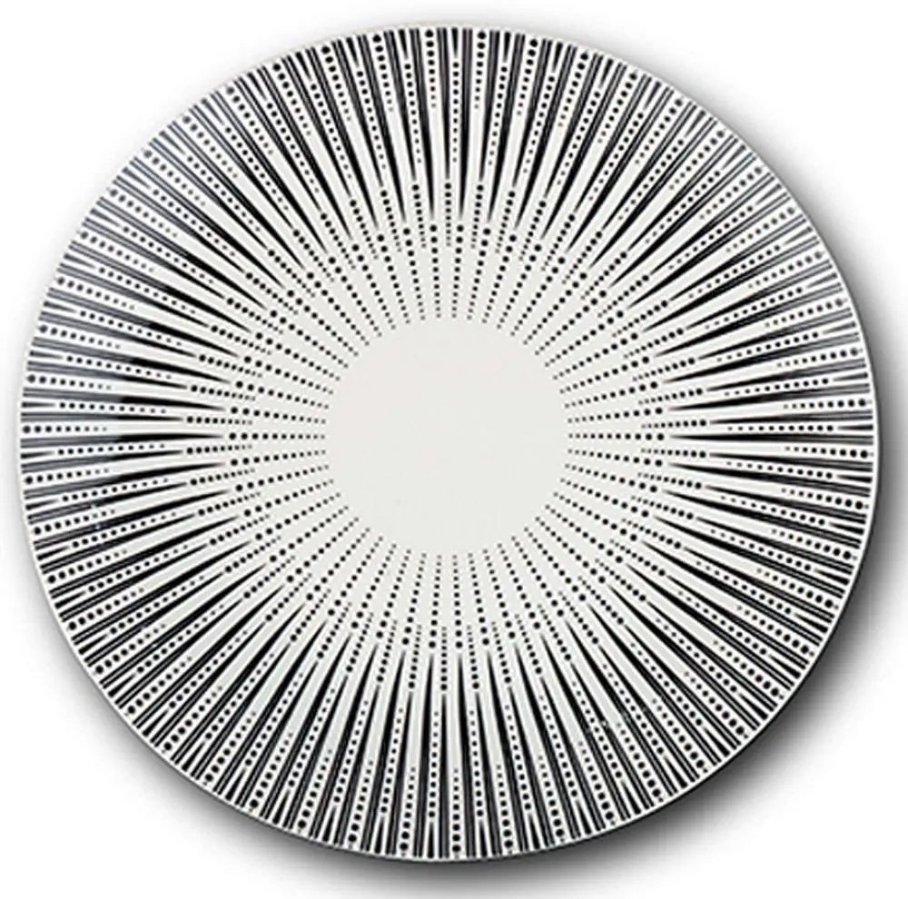 Πιάτο Ρηχό Iris 10-099-311 Φ27x2,5cm White-Black Nava Porcelain