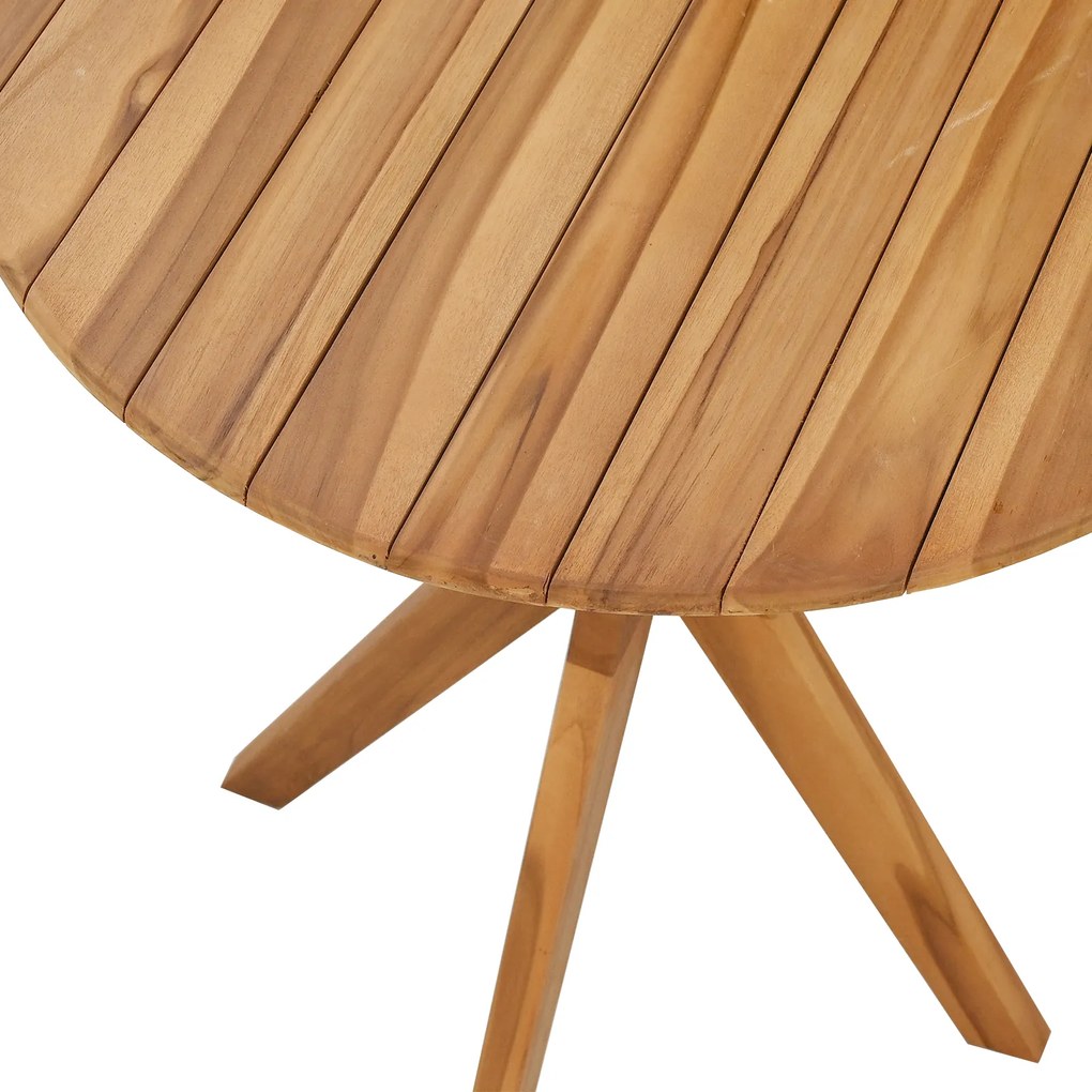 vidaXL Τραπέζι Bistro Κήπου Ø70x75 εκ. Μασίφ Ξύλο Teak