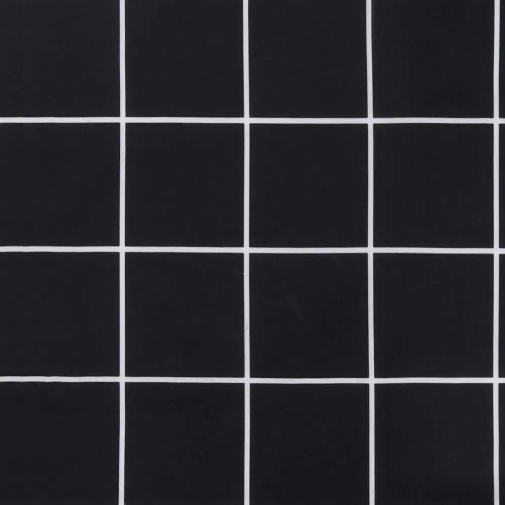 vidaXL Μαξιλάρι Πάγκου Μαύρο Καρό 120 x 50 x 7 εκ. Υφασμάτινο